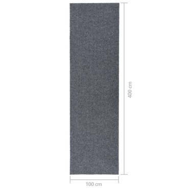 vidaXL Χαλί Διάδρομος / Συλλέκτης Βρωμιάς Γκρι 100x400cm