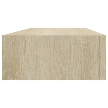 vidaXL Ράφι Επιτοίχιο με Συρτάρι Χρώμα Δρυός 60x23,5x10cm από MDF 1 τεμ.