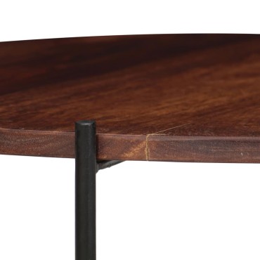 vidaXL Σετ Τραπεζάκια Σαλονιού 2 τεμ. 60x35cm Μασίφ Ξύλο Sheesham