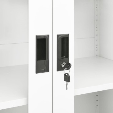 vidaXL Ντουλάπα Γραφείου 90x40x180cm Λευκή Ατσάλινη 1 τεμ.