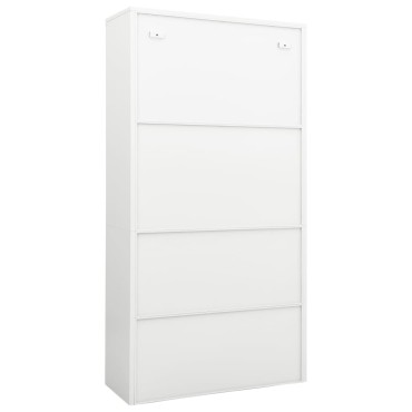 vidaXL Ντουλάπα Γραφείου 90x40x180cm Λευκή Ατσάλινη 1 τεμ.