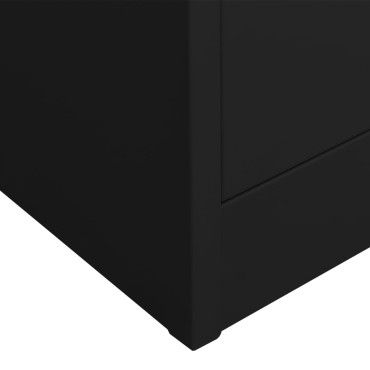 vidaXL Ντουλάπα Γραφείου 90x40x180cm Μαύρη Ατσάλινη 1 τεμ.