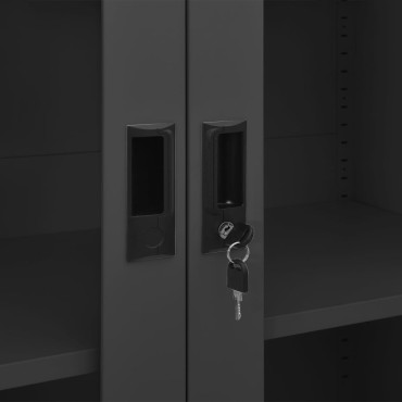 vidaXL Ντουλάπα Γραφείου Ανθρακί 90x40x180cm Ατσάλινη 1 τεμ.