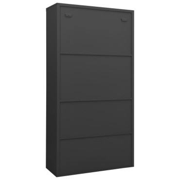 vidaXL Ντουλάπα Γραφείου Ανθρακί 90x40x180cm Ατσάλινη 1 τεμ.