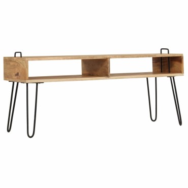 vidaXL Έπιπλο Τηλεόρασης 110x35x45cm από Μασίφ Ξύλο Μάνγκο