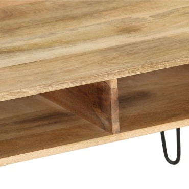 vidaXL Έπιπλο Τηλεόρασης 110x35x45cm από Μασίφ Ξύλο Μάνγκο
