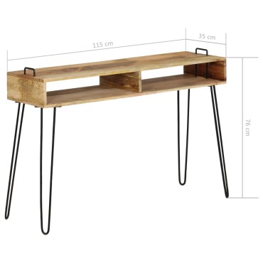 vidaXL Τραπέζι Κονσόλα 115x35x76cm από Μασίφ Ξύλο Μάνγκο 1 τεμ.