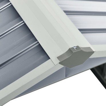 vidaXL Στέγαστρο Χλοοκοπτικού Γκρι 92x97x63 εκ. Γαλβανισμένο Ατσάλι