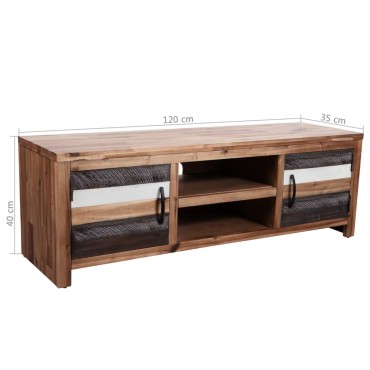 vidaXL Έπιπλο Τηλεόρασης 120 x 35 x 40 εκ. από Μασίφ Ξύλο Ακακίας