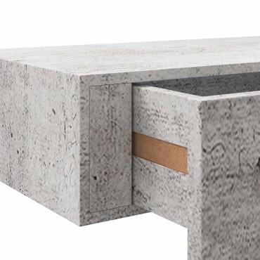 vidaXL Ράφια Τοίχου Συρτάρια 2 τεμ. Γκρι Σκυρ. 60x23,5x10cm από MDF
