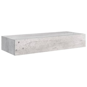 vidaXL Ράφια Τοίχου Συρτάρια 2 τεμ. Γκρι Σκυρ. 60x23,5x10cm από MDF