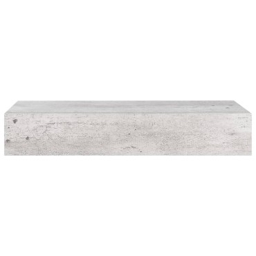 vidaXL Ράφια Τοίχου Συρτάρια 2 τεμ. Γκρι Σκυρ. 60x23,5x10cm από MDF