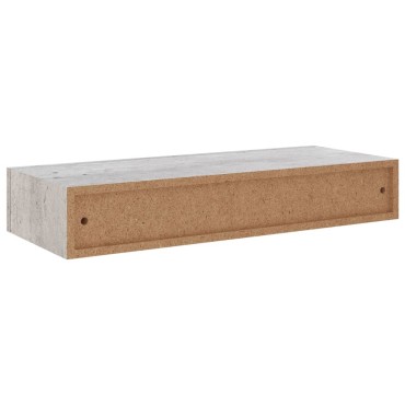 vidaXL Ράφια Τοίχου Συρτάρια 2 τεμ. Γκρι Σκυρ. 60x23,5x10cm από MDF