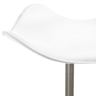 vidaXL Καρέκλα Γραφείου Λευκή από Συνθετικό Δέρμα 44x44x(46-57)cm 1 τεμ.