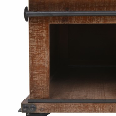 vidaXL Τραπεζάκι Σαλονιού Καφέ 91x51x38cm από Μασίφ Ξύλο Ελάτης 1 τεμ.