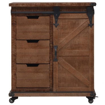 vidaXL Έπιπλο Αποθήκευσης Καφέ 64x33,5x75cm από Μασίφ Ξύλο Ελάτης 1 τεμ.