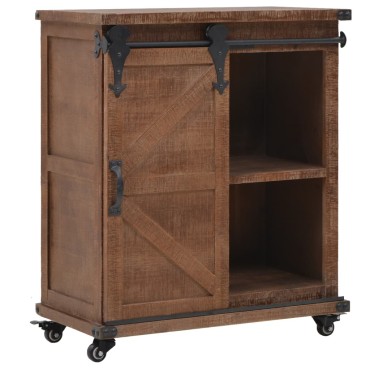 vidaXL Έπιπλο Αποθήκευσης Καφέ 64x33,5x75cm από Μασίφ Ξύλο Ελάτης 1 τεμ.