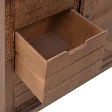 vidaXL Έπιπλο Αποθήκευσης Καφέ 64x33,5x75cm από Μασίφ Ξύλο Ελάτης 1 τεμ.