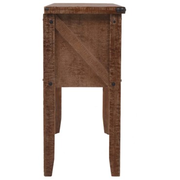 vidaXL Τραπέζι Κονσόλα Καφέ 131x35,5x75cm από Μασίφ Ξύλο Ελάτης 1 τεμ.