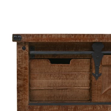 vidaXL Τραπέζι Κονσόλα Καφέ 131x35,5x75cm από Μασίφ Ξύλο Ελάτης 1 τεμ.