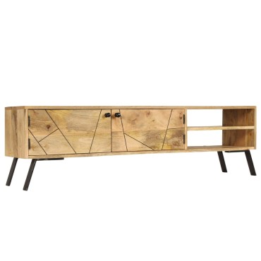 vidaXL Έπιπλο Τηλεόρασης 140x30x40cm από Μασίφ Ξύλο Μάνγκο