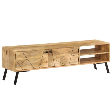 vidaXL Έπιπλο Τηλεόρασης 140x30x40cm από Μασίφ Ξύλο Μάνγκο