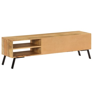 vidaXL Έπιπλο Τηλεόρασης 140x30x40cm από Μασίφ Ξύλο Μάνγκο