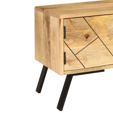 vidaXL Έπιπλο Τηλεόρασης 140x30x40cm από Μασίφ Ξύλο Μάνγκο