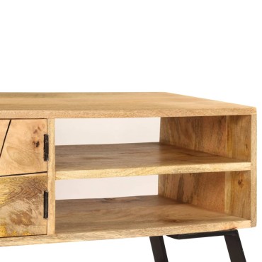 vidaXL Έπιπλο Τηλεόρασης 140x30x40cm από Μασίφ Ξύλο Μάνγκο