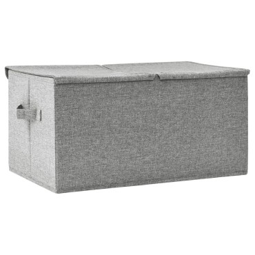 vidaXL Κουτί Αποθήκευσης Γκρι 50 x 30 x 25 εκ. Υφασμάτινο