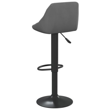 vidaXL Σκαμπό Μπαρ 2 τεμ. Σκούρο Γκρι Βελούδινα 46x44x(82-103)cm