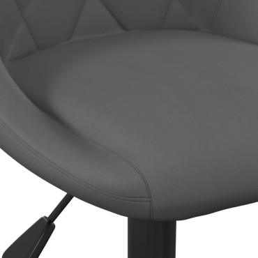 vidaXL Σκαμπό Μπαρ 2 τεμ. Σκούρο Γκρι Βελούδινα 46x44x(82-103)cm