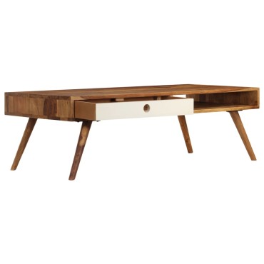 vidaXL Τραπεζάκι Σαλονιού 110x50x35cm από Μασίφ Ξύλο Sheesham 1 τεμ.