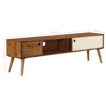 vidaXL Έπιπλο Τηλεόρασης 140x30x40cm από Μασίφ Ξύλο Sheesham