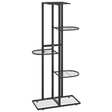 vidaXL Ανθοστήλη 5 Επιπέδων Μαύρη 43 x 22 x 98 εκ. Μεταλλική