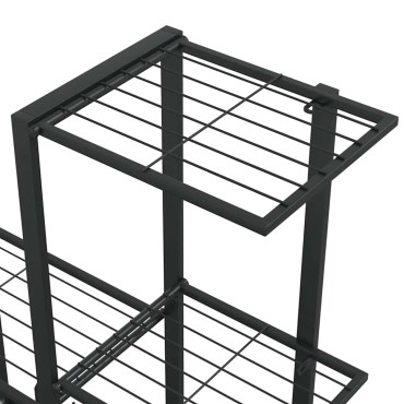 vidaXL Ανθοστήλη Μαύρη 94,5 x 25 x 88 εκ. Μεταλλική