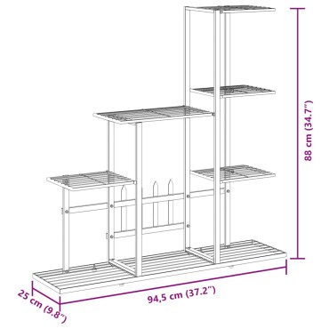 vidaXL Ανθοστήλη Λευκή 94,5 x 25 x 88 εκ. Μεταλλική