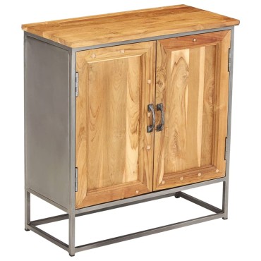 vidaXL Ντουλάπι 65x30x70cm Ανακυκλωμένο Ξύλο Teak & Ατσάλι 1 τεμ.