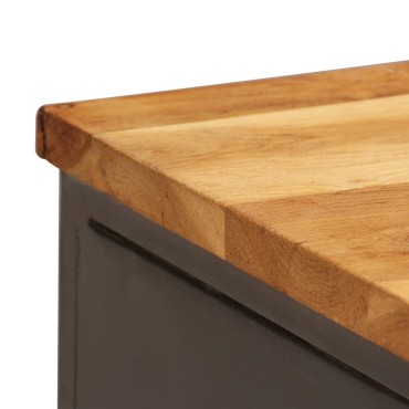 vidaXL Ντουλάπι 65x30x70cm Ανακυκλωμένο Ξύλο Teak & Ατσάλι 1 τεμ.