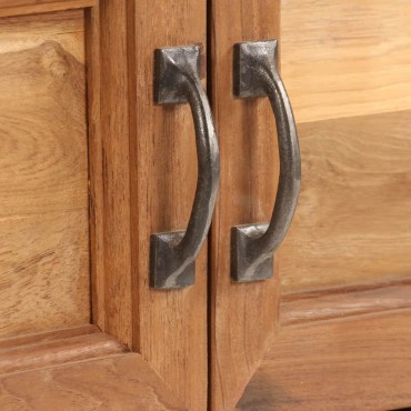 vidaXL Έπιπλο Τηλεόρασης 120x30x40cm Ανακυκλωμένο Ξύλο Teak & Ατσάλι
