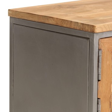 vidaXL Έπιπλο Τηλεόρασης 120x30x40cm Ανακυκλωμένο Ξύλο Teak & Ατσάλι
