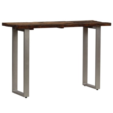 vidaXL Τραπέζι Κονσόλα 120x35x76cm από Ανακυκλωμένο Ξύλο / Ατσάλι 1 τεμ.