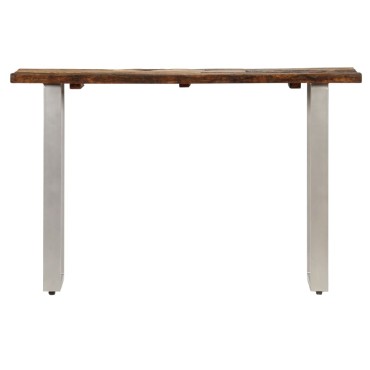 vidaXL Τραπέζι Κονσόλα 120x35x76cm από Ανακυκλωμένο Ξύλο / Ατσάλι 1 τεμ.