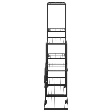 vidaXL Ανθοστήλη με Ρόδες Μαύρη 94,5 x 25 x 92,5 εκ. Μεταλλική