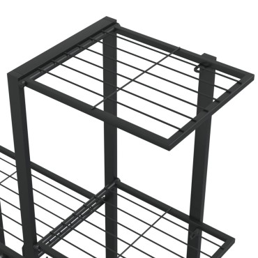 vidaXL Ανθοστήλη με Ρόδες Μαύρη 94,5 x 25 x 92,5 εκ. Μεταλλική