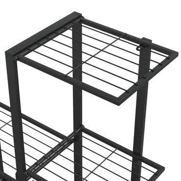 vidaXL Ανθοστήλη με Ρόδες Μαύρη 94,5 x 25 x 92,5 εκ. Μεταλλική