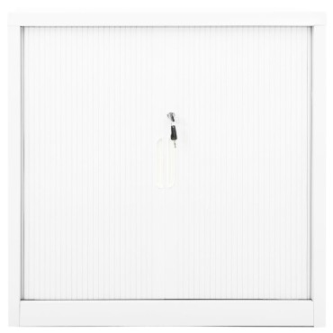 vidaXL Ντουλάπι με Συρόμενη Πόρτα Λευκό 90x40x90cm Ατσάλινο 1 τεμ.
