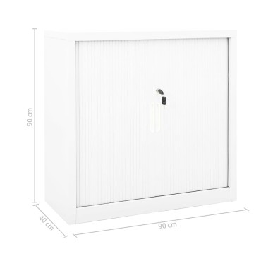 vidaXL Ντουλάπι με Συρόμενη Πόρτα Λευκό 90x40x90cm Ατσάλινο 1 τεμ.
