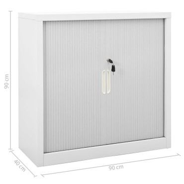 vidaXL Ντουλάπι με Συρόμενη Πόρτα Γκρι 90x40x90cm Ατσάλινο 1 τεμ.
