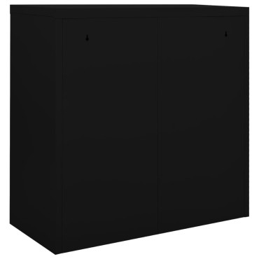 vidaXL Ντουλάπι με Συρόμενη Πόρτα Μαύρο 90x40x90cm Ατσάλινο 1 τεμ.